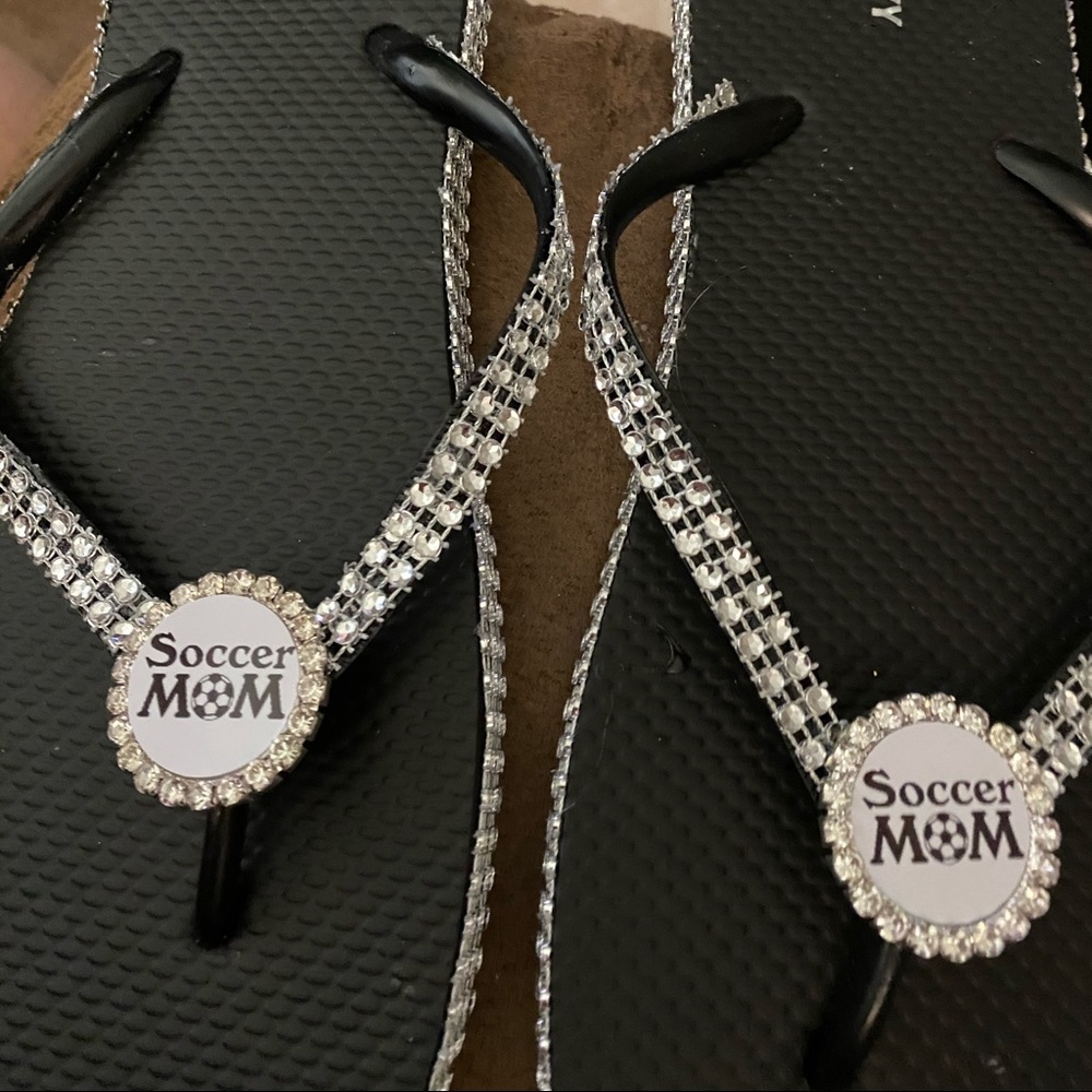Soccer mom flip flops